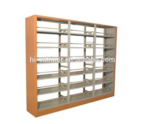 Library 2.0mm Thickness Stainless Steel Metal Storage Rack Library Shelving