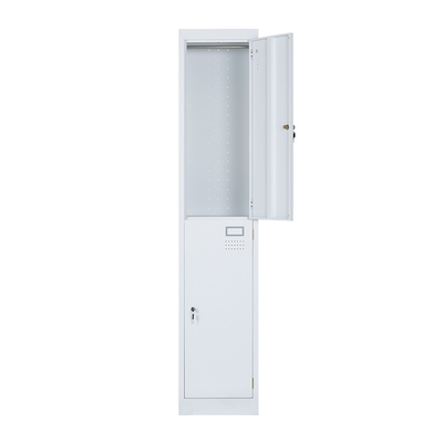 School Furniture 2 Door Metal Locker Dormitory With Hanging Rod