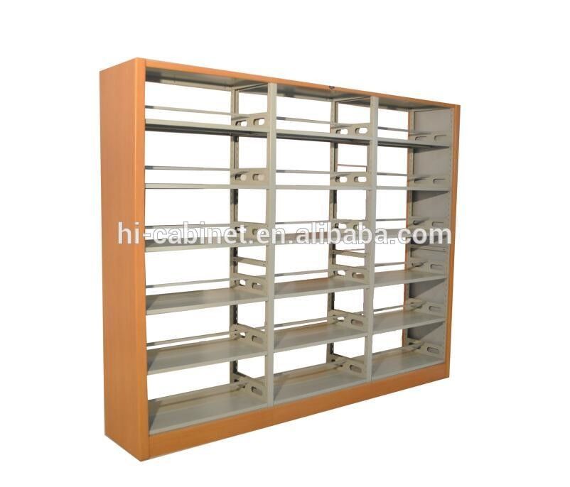 Library 2.0mm Thickness Stainless Steel Metal Storage Rack Library Shelving