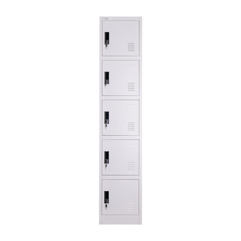 Colorful 0.7mm Steel Locker Cabinet 5 Doors Easy Installation Locker